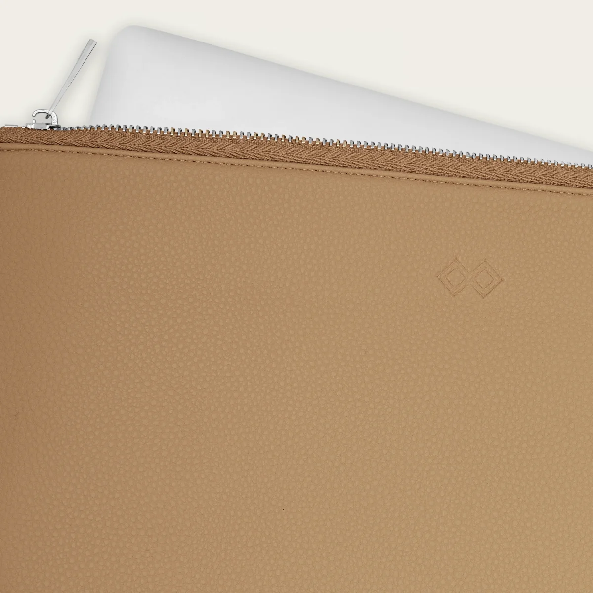 Datorfodral | Beige läder - Bild 3
