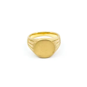 Round Signet Ring Guld