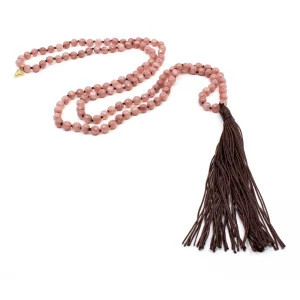 Tassel Jade Halsband Rosa