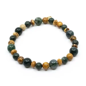 Single Armband Grön Jaspis