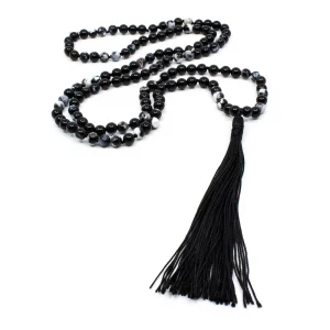 Tassel Halsband Black n' White