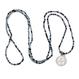 Eye Amulet Halsband Blå