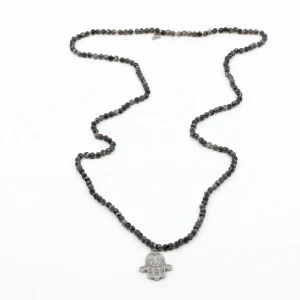Hamsa Halsband Grå