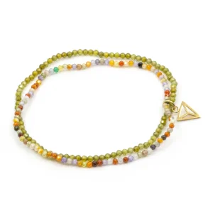 Double Armband Multigrön Jade
