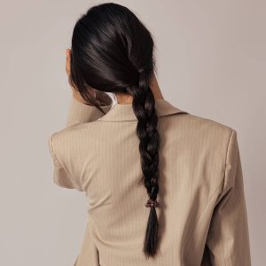 Sidenscrunchie Mini Chokladbrun