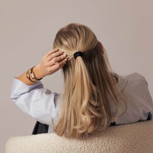 Sidenscrunchie Mini Svart