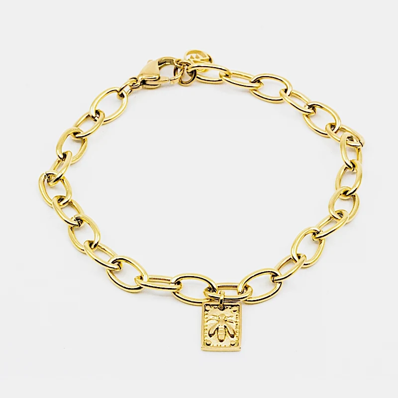 Bee Amulet Armband Guld