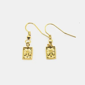 Bee Amulet Örhänge Guld