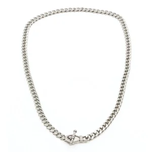 Big Flat Chain Halsband Silver