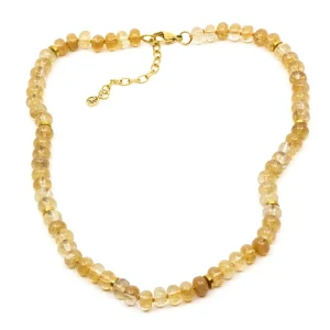 Chunky Gem Halsband Citrin