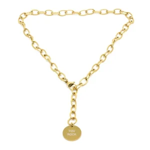 Bigger You Rock Halsband 45cm Guld
