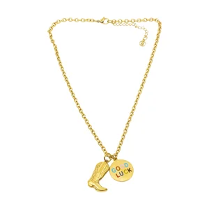 Cowboy Boot Halsband 42cm Guld