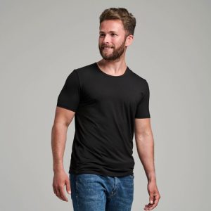 T-shirt crew neck, svart